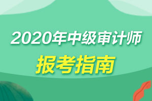 报考指南 | 2020年中级审计师报名考试信息汇总