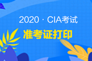 贵州2020年CIA考试准考证打印时间是什么时候？