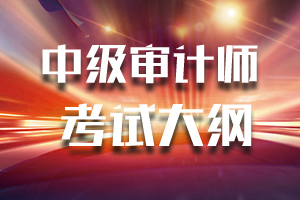 2021年中级审计师考试大纲什么时候公布？