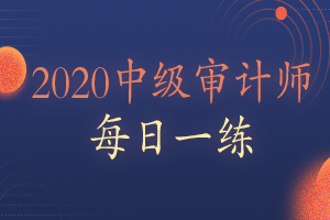 2020年中级审计师考试《审计专业相关知识》每日一练（7-31）