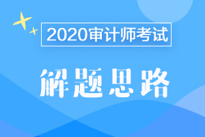 2020年审计师考试解题思路有哪些?