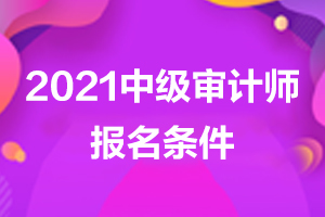2021年中级审计师考试报名条件有哪些？