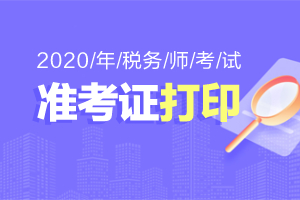 四川资阳2020税务师打印11月8日截止