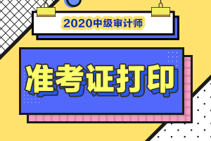 2020年中级审计师准考证打印入口在10月11日关闭！